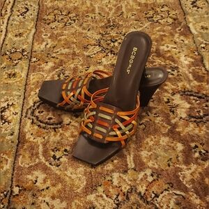 BCBG Multi-Color Leather Mule